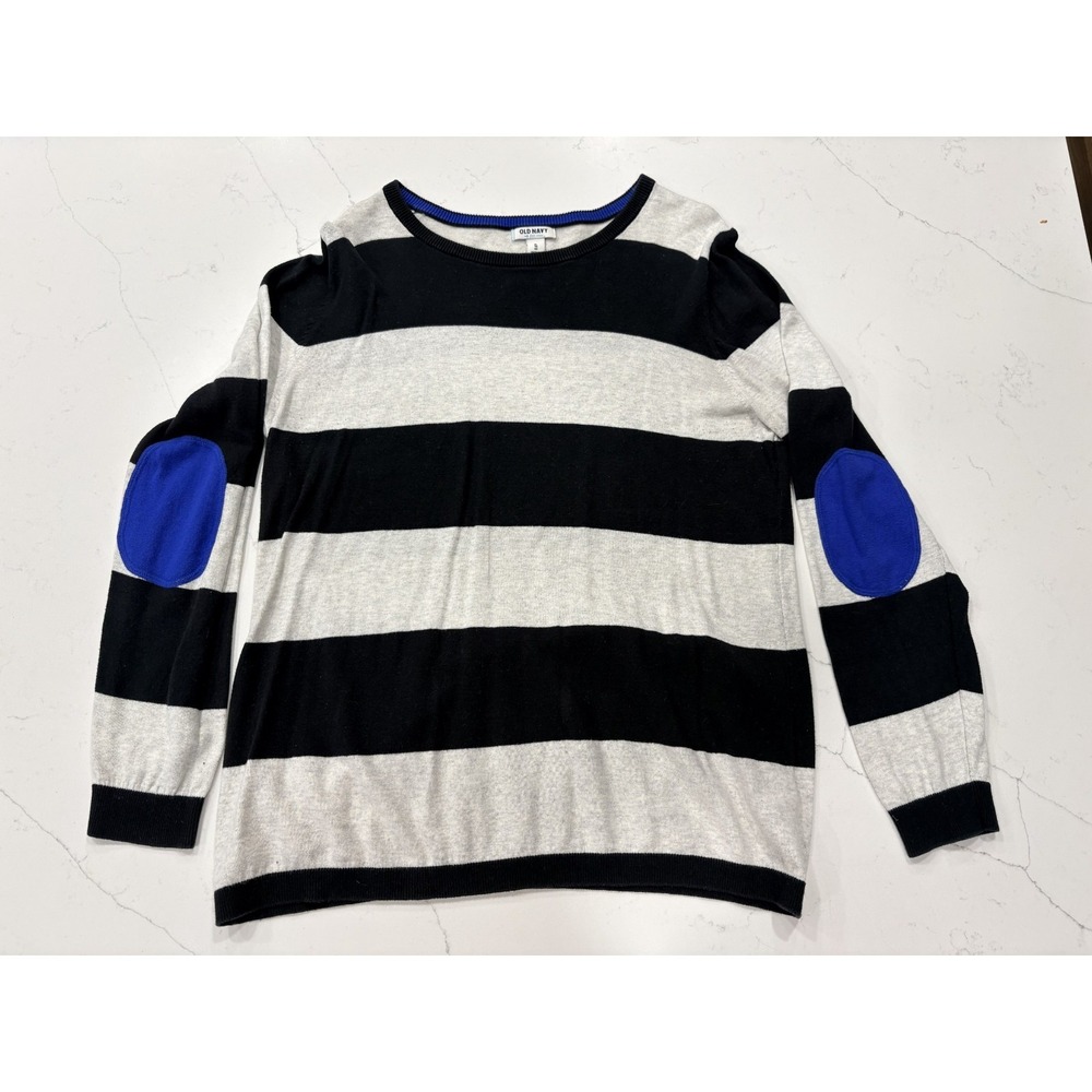 Old Navy Black and White Striped Sweater or Dress Juniors‎ XL